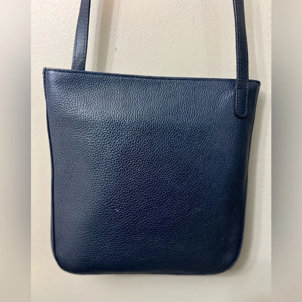 Longchamp Dark Leather Messenger Bag